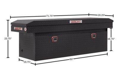 Image showing 9 th Weather Guard 15 cu. ft. Aluminum Extra Deep Standard Profile Crossover Truck Tool Box for Full Size Trucks, 72 x 20 x 24in.