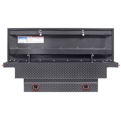 Image showing 7 th Weather Guard 8 cu. ft. Aluminum Low Profile Crossover Truck Tool Box for Mid-Size Trucks, 62.25 in. x 20.25 in.