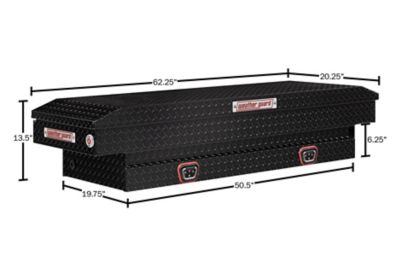 Image showing 9 th Weather Guard 7 cu. ft. Aluminum Compact Standard Profile Crossover Truck Tool Box for Mid-Size Trucks, 62 in. 20 in. x 13 in.
