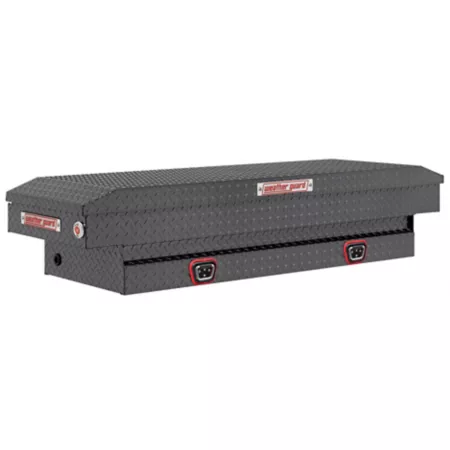 Weather Guard 62 in x 20 in Bronze Gray Aluminum Standard Profile Crossover Truck Tool Box Crossover Truck Tool Boxes