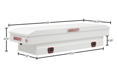 Image showing 9 th Weather Guard 7 cu. ft. Steel Compact Standard Profile Crossover Truck Tool Box for Mid-Size Trucks, 62 in. 20 in. x 13 in.