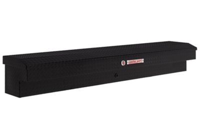 Weather Guard 87in. Gloss Black Aluminum Standard Profile Long Lo-Side Truck Tool Box