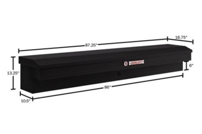 Image showing 9 th Weather Guard 7 cu. ft. Aluminum Standard Profile Long Lo-Side Truck Tool Box, 87 in. x 17 in. x 13 in.