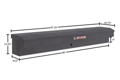 Image showing 9 th Weather Guard 7 cu. ft. Aluminum Standard Profile Long Lo-Side Truck Tool Box, 87 in. x 17 in. x 13 in.