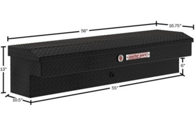 Image showing 9 th Weather Guard 4 cu. ft. Aluminum Standard Profile Lo-Side Truck Tool Box, 56 in. x 17 in. 13 in.