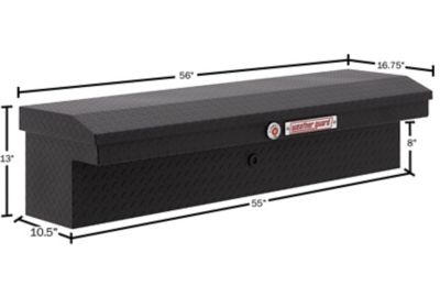 Image showing 9 th Weather Guard 4 cu. ft. Aluminum Low Profile Lo-Side Truck Tool Box, 56 in. x 17 in. 13 in.