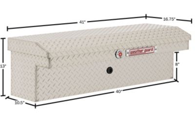 Image showing 9 th Weather Guard 41 in. Gloss Black Aluminum Low Profile Lo-Side Truck Tool Box