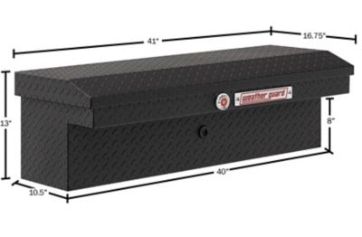 Image showing 9 th Weather Guard 41 in. Gloss Black Aluminum Low Profile Lo-Side Truck Tool Box
