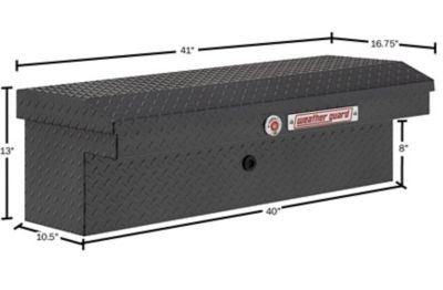 Image showing 9 th Weather Guard 41 in. Gloss Black Aluminum Low Profile Lo-Side Truck Tool Box