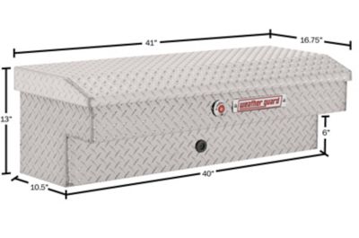 Image showing 9 th Weather Guard 3 cu. ft. Aluminum Standard Profile Lo-Side Truck Tool Box, 41 in. x 17 in. x 13 in.
