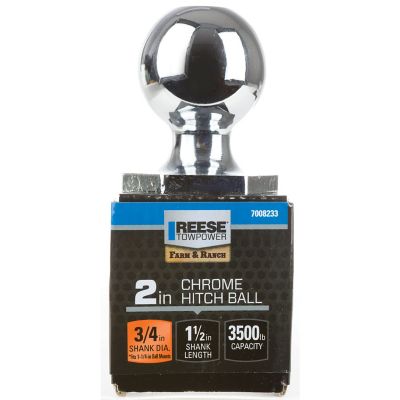 Reese Towpower 3,500 lb. Capacity Interlock Hitch Ball, 2 in. Ball Diameter, Chrome