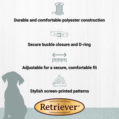 Image showing  Adjustable Ribbon Dog Collar, 1 in. x 18-26 in.