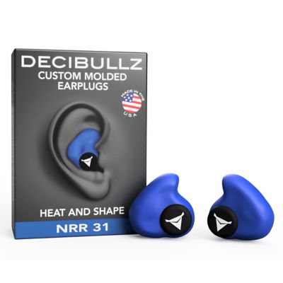 Image showing  Custom Molded Earplugs, Blue, 31 NRR, Simple DIY Process, Remoldable If Needed