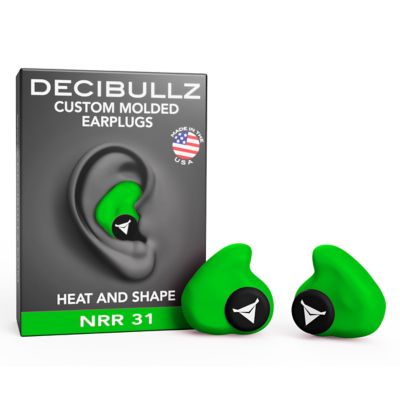 Image showing  Custom Molded Earplugs, Hi Vis Green, 31 NRR, Simple DIY Process, Remoldable If Needed