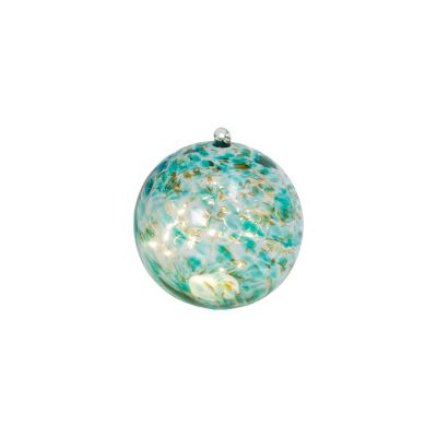 Gerson International Battery-Operated Handblown Glass Sphere Light, 5.75 in., Turquoise