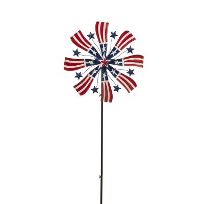 Gerson International Metal America Wind Spinner, 63 in.