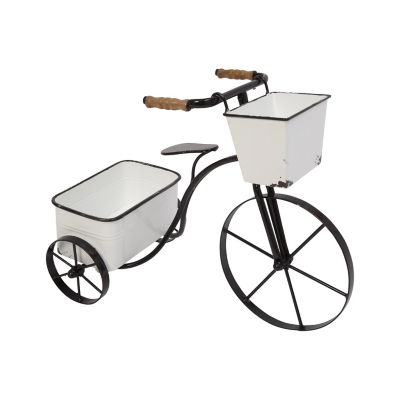 Gerson International Decorative Metal Tricycle with Garden Planters, 17.7 in.