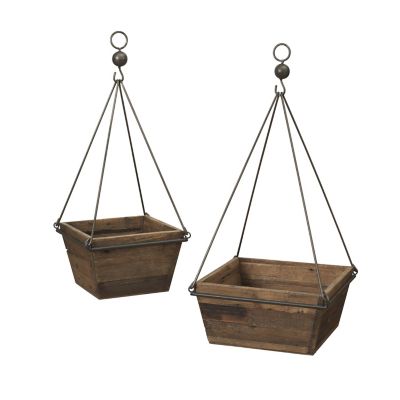 Gerson International Wood and Metal Planters, 2 pc., 2635530EC