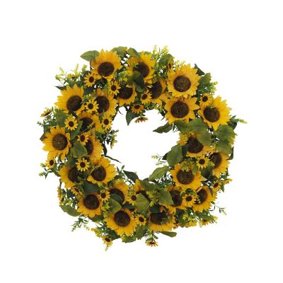 Gerson International 22 in. Artificial Sunflower Wreath