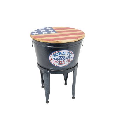 Gerson International Metal Americana Drink Cooler or Planter, 25.75 in.