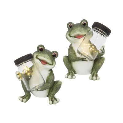 Gerson International Solar Lighted Frogs, 8.6 in., 2 pc.