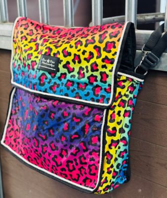 Star Point Horsemanship Stall Front Storage Bag Rainbow Cheetah