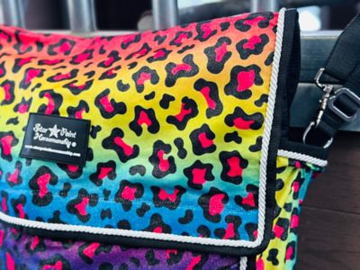 Image showing  Stall Front Storage Bag Rainbow Cheetah