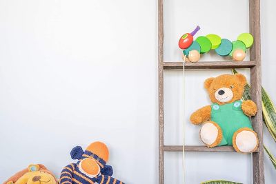 Image showing  Rustic Farmhouse Wooden Decorative Display Blanket Ladder, Brown