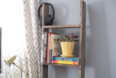 Image showing 5 th Barnwood USA Rustic Farmhouse Wooden Decorative Display Blanket Ladder, Brown
