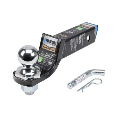 Reese Towpower Towing Starter Kit with Interlock Ball Mount Hitch Ball with Pin and Clip