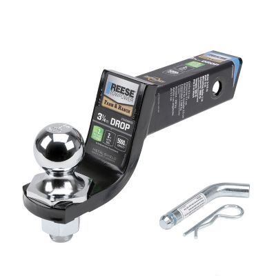 Image showing  Interlock Trailer Hitch Ball Mount Starter Kit, 3-1/4 in. Drop, 2 in. Rise, 5,000 lb. GTW Capacity