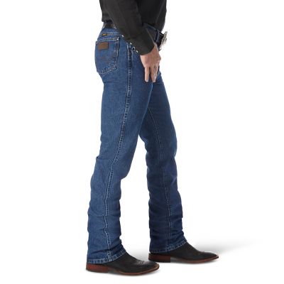 Image showing  Men's Slim Fit Mid-Rise Premium Performance Cowboy Cut Jeans