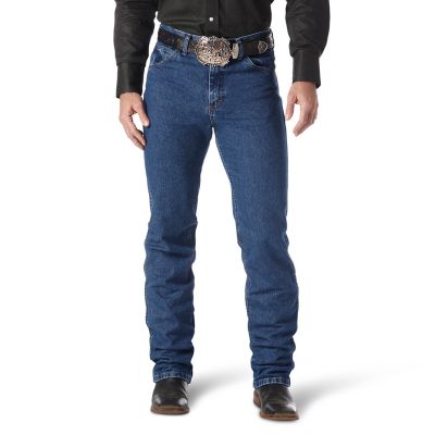 Image showing  Men's Slim Fit Mid-Rise Premium Performance Cowboy Cut Jeans