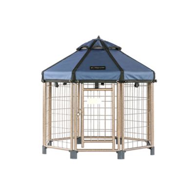 Pet Gazebo 3 ft. Dog Kennel with Cobalt Sky Blue Cover