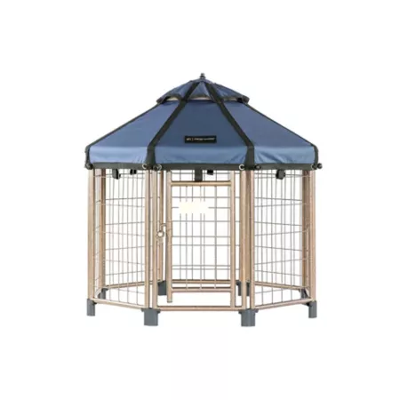 Pet Gazebo 3ft Dog Kennel with Cobalt Sky Blue Cover Dog Kennels