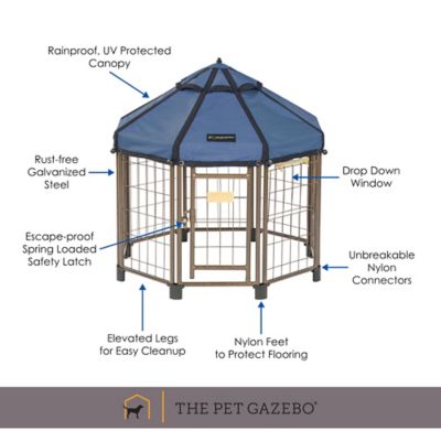 Image showing  3 ft. Dog Kennel with Cobalt Sky Blue Cover
