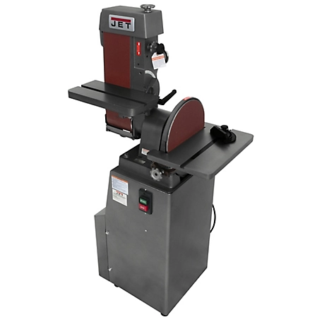 JET 6 in. x 48 in. J-4200A-2 Industrial Combination Belt and 12 in. Disc Finishing Machine, 230V, 1 Ph
