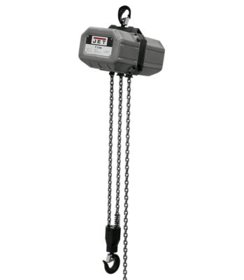 JET 1 Ton Capacity 20 ft. Lift 3-Phase Electric Chain Hoist