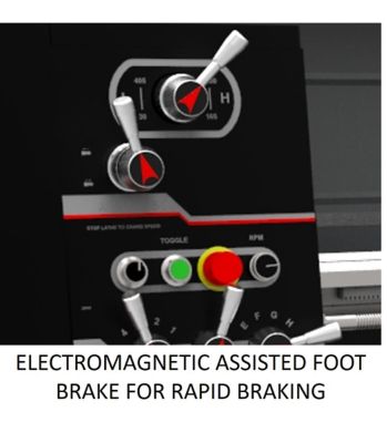 Image showing  14 in. x 40 in. E-1440VS Elite Electric Variable Speed Lathe, 3 HP, 230V, 3 Ph