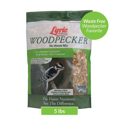 Lyric Woodpecker No Waste Bird Seed with Nuts, Dried Fruit and Shelled Seeds, 5 lb. Bag