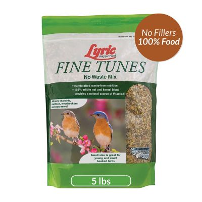 Lyric Fine Tunes No Waste Bird Food Mix, Attracts Bluebirds, Finches, Chickadees and More, 5 lb. Bag