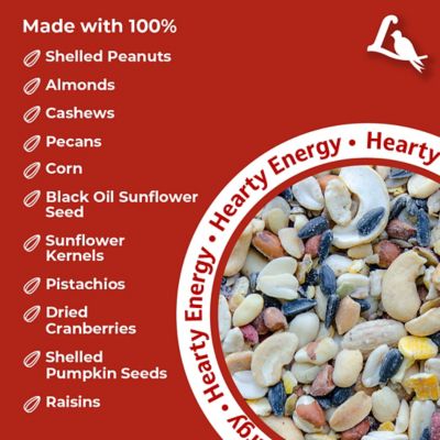 Image showing  Fruit and Nut High Energy Wild Bird Food Mix, Attracts Woodpeckers and Chickadees, 5 lb. Bag