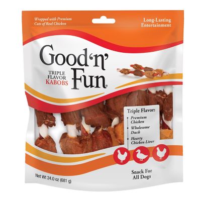 Good 'N Fun Triple Flavor Kabob Dog Treats, 36 ct.