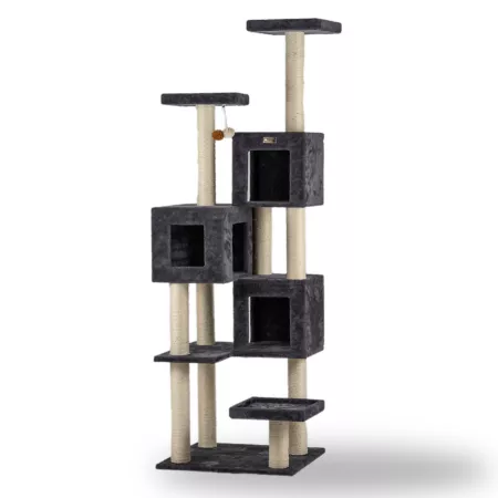 Armarkat 80" Giant Real Wood Cat Tower with Condos for Multiple Cats Cat Trees & Condos