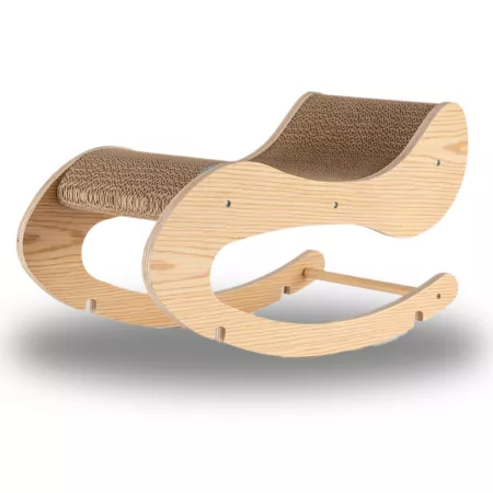 Armarkat Real Wood Cat Rocking Chair for Medium Cats Removable Cat Swing Cat Scratchers