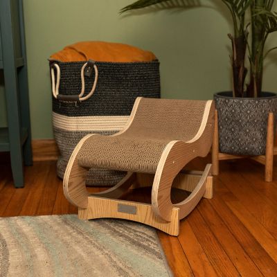 Image showing  Real Wood Cat Scratcher Rocking Chair, 22 in.