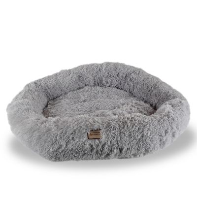 Armarkat Extra Large Fluffy Round Cat Bed, Gray