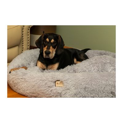 Image showing 5 th Armarkat Extra-Large Fluffy Round Pet Bed, Gray