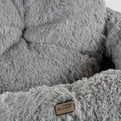 Image showing 7 th Armarkat Extra-Large Fluffy Round Pet Bed, Gray