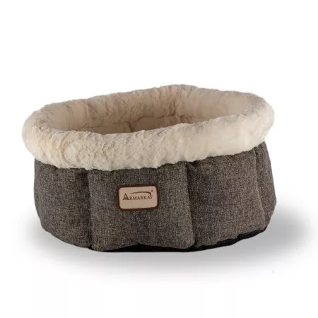 Armarkat Cozy cuddle bed for cats beige/gray Cat Round Beds